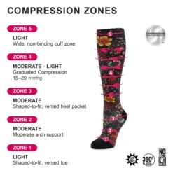 Compression Sugar Skulls Socks 7 Compression Sugar Skulls Socks -Fashion Shoe Store ALEGRIA FW20 ZONES SOCKS R3