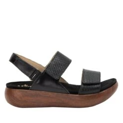 Bailee Woven Noir Sandal -Fashion Shoe Store BAI 7462 S2