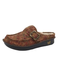 Shoes Brigid Cognac & Roses Clog