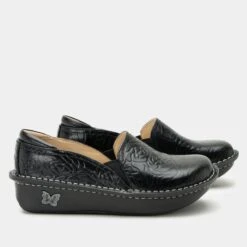 Shoes Debra Black Embossed Rose Shoe -Fashion Shoe Store DEB 531 S2 ef5850c2 df4e 4876 ac55 f7e7f39ea88c