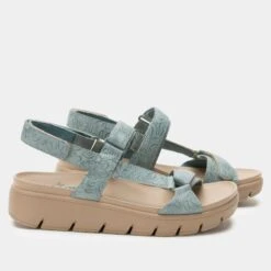 Henna Aged Denim Sandal 9 Henna Aged Denim Sandal -Fashion Shoe Store HEN 6138 S2