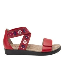 Lucia Red Sandal -Fashion Shoe Store LUC 7764 S2