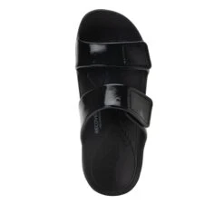 Orbyt Black Gloss Sandal -Fashion Shoe Store ORB 7441 S4