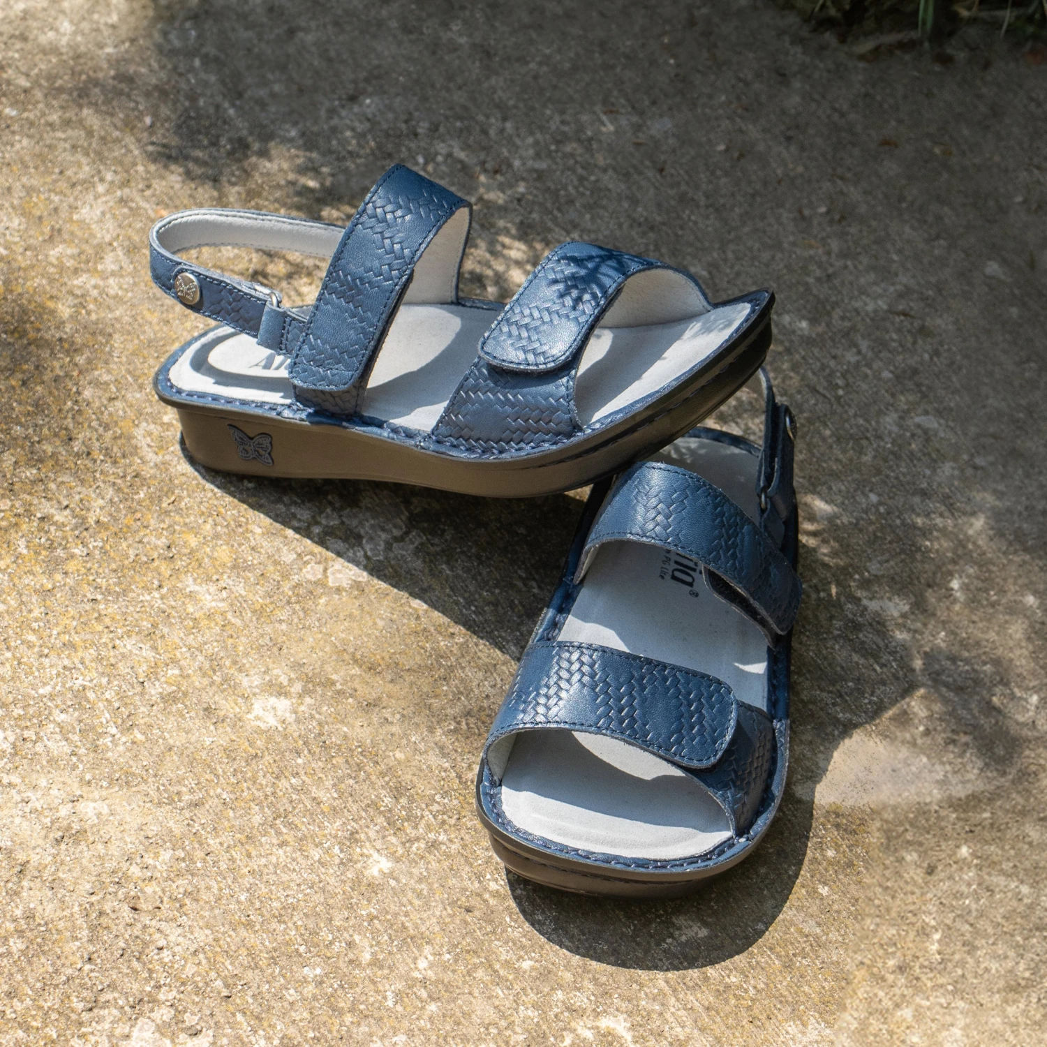 Verona Basketry Navy Sandal 2 Verona Basketry Navy Sandal - Image 2