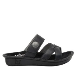 Victoriah Oiled Black Sandal -Fashion Shoe Store VIC 7414 S2