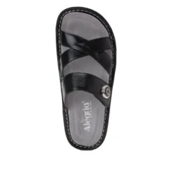 Victoriah Black Patent Sandal -Fashion Shoe Store VIC 7755 S4
